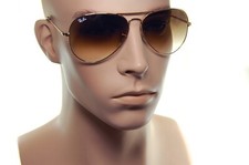 Ray-ban Aviator Metal II Rb3689 9147/51 62mm XL Soleil or Brun Dégradé