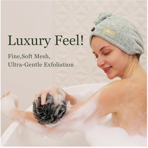 Exfoliating shower pouf - shower,