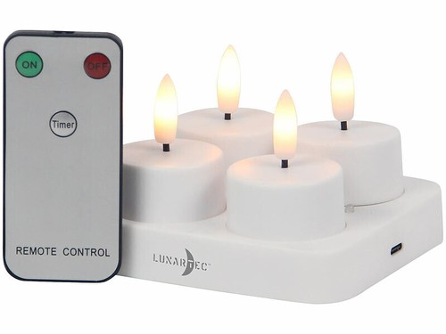 Bougies chauffe plat led - 4 bougies,