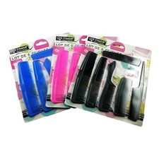 Lot de 6 Peignes Cheveux Plastique Homme Femme Garçon Fille Couleur au Choix