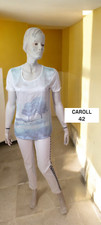 Caroll Taille 42 Neuf  haut top tee shirt manches courtes blanc bleu femme