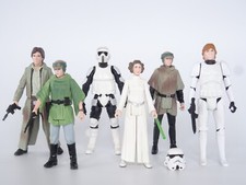 STAR WARS Hasbro SAGA LEGENDS Luke Skywalker, Leia, Han Solo, Biker Scout : 2015