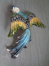 SCULPTURE OISEAU PERROQUET FAIENCE MALICORNE 1950 JPF JACQUELINE PAUL FRENEHARD