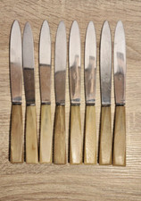 ? 8 Couteaux Anciens En Bakélite Et Lame Inox