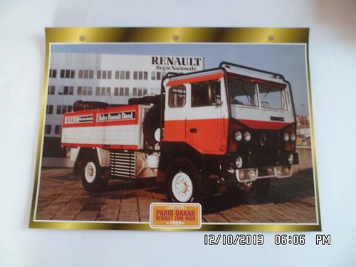 Carte fiche camion competition - carte,