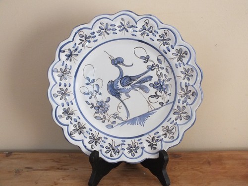 Assiette décor oiseau - assiette,