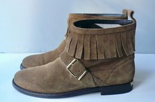BURBERRY Boots daim fauve camel T39 it TBE