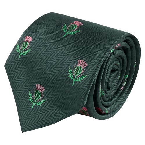 Cravate émbrodée herringbone - cravate,
