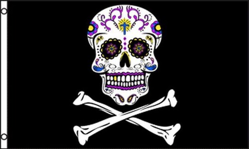 Drapeau pirate maquillé - pirate,