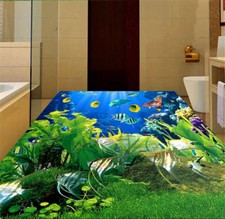 Poisson - clown intelligent 3D Sols Mural Photo Papier Peint Maison Imprimer Déc