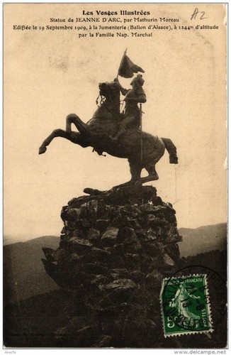 Cpa statue jeanne arc par - cpa,