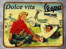 plaque métal vintage Vespa