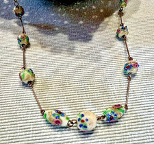 Collier ancien perles verre