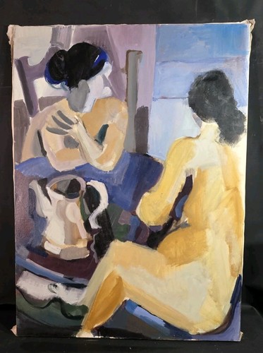 Tableau huile les deux amies - huile,