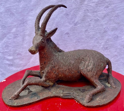 Antilope sculpture bronze - antilope,