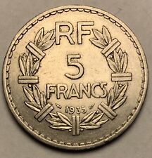 5 Francs lavrillier 1935 - SUP +