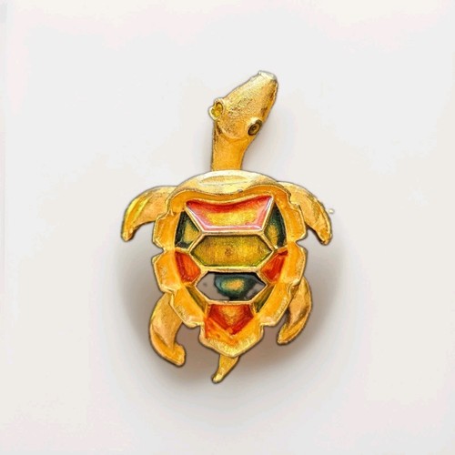 Rare broche tortue vintage