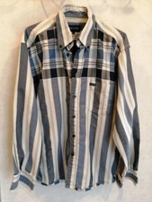 Chemise bleue à rayures coton