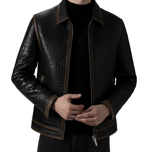 Veste cuir véritable - veste,