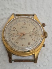 Chronographe Suisse Emon Landeron Cal 148 Année 50 Fonctionne à Restaurer