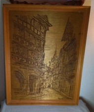 Tableau Gravure Sur Bois