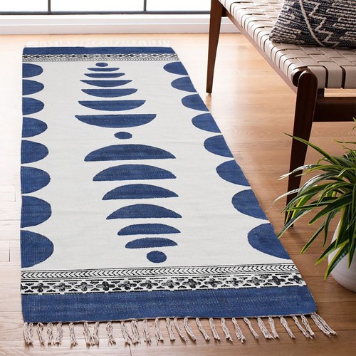 Tapis couloir marron imprimé - tapis,