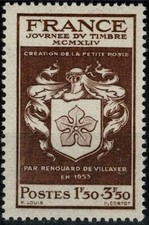 FRANCE 1944 JOURNÉE DU TIMBRE YT n°  668  neuf ★★  luxe / MNH  (A )