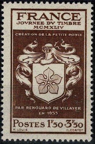 France 1944 journée timbre - 1944, du