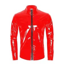 Pvc hommes simili cuir verni - cuir,
