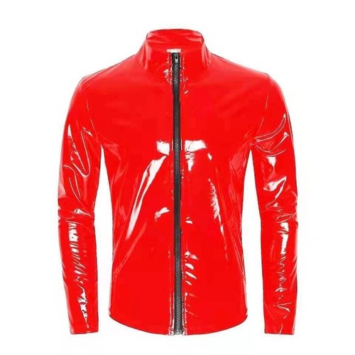 Pvc hommes simili cuir verni - hommes,