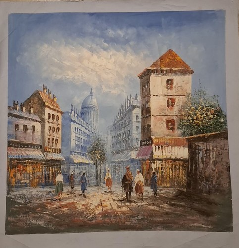 Peinture huile sur toile rue