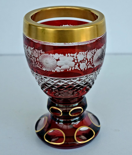 Boheme verre gobelet - verre, cristal