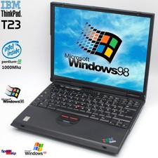 PC Portable IBM THINKPAD T23 Intel Pentium 3 1000MHZ Windows 98 Lan DVD 40G
