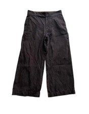 Pantalon cropped bas en lin