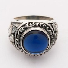 BAGUE HOMME BLEU SAPHIR CUPID
