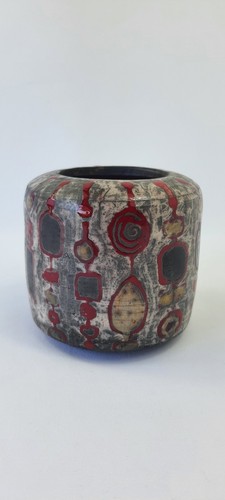 Vase raku cylindrique - vase,