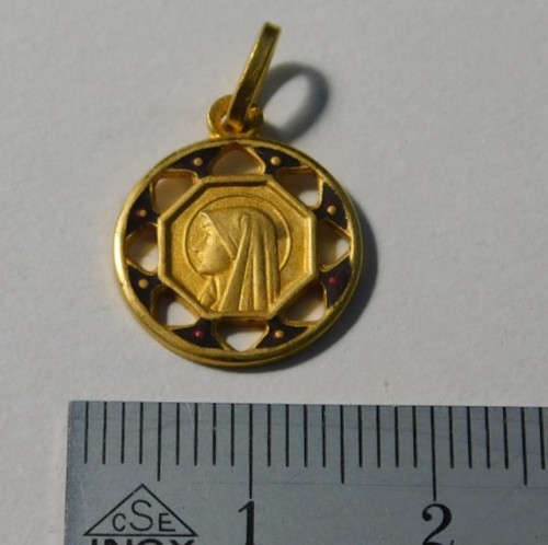 Medaille pendentif doree - medaille,
