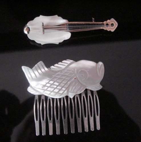Broche ancienne mandoline luth