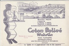 P151 Ancien Buvard Pharmaceutique COTON POLIVE Coton Hydrophile