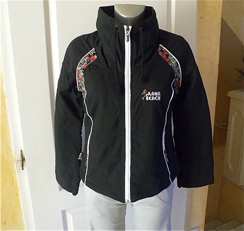 Blouson noir femme kanabeach - noir,