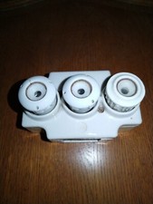 Ancien Fusible porcelaine triphasé électricité Industrielle