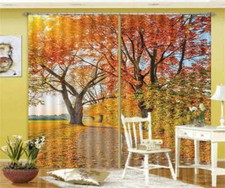 Belle Erable Vert 3D Rideau Blockout Photo Impression Rideaux Draper Tissu Fenêt