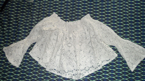 Zara haut top blanc - haut, dentelle