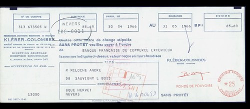 Kléber colombes nevers 1966 - kléber,