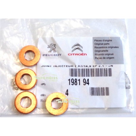 Joint injecteur cuivre citroen - injecteur,