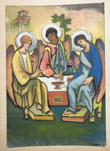 Icône religieuse sur carton