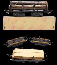 Train echelle O JEP 3 WAGONS BOIS    / jouet ancien