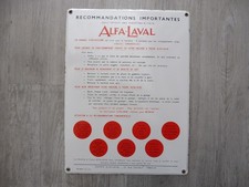 PLAQUE EMAILLEE ALFA LAVAL