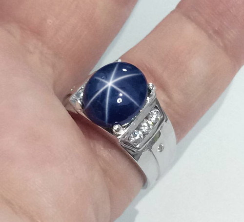 Bague mariage homme saphir - de,