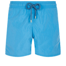 Vilebrequin Moorea Short De Bain Uni Étoile Anis Bleu